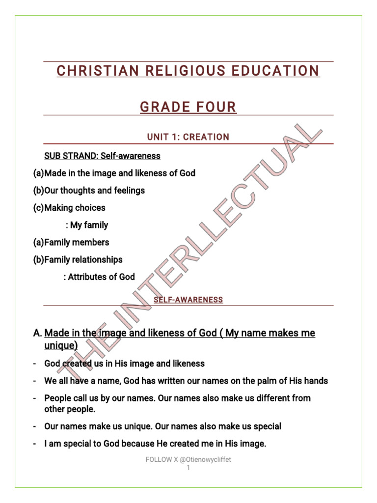 Christian Religious Education4 | PDF