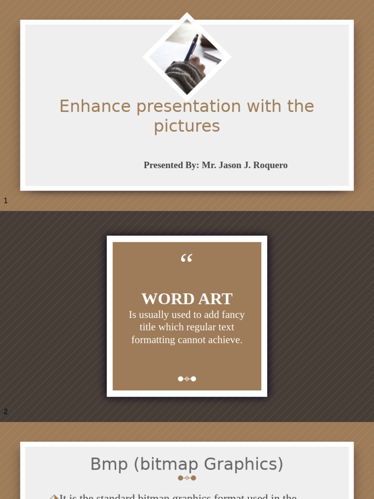 Enhance Presentations Using Word Art | PDF | Multidimensional Signal ...