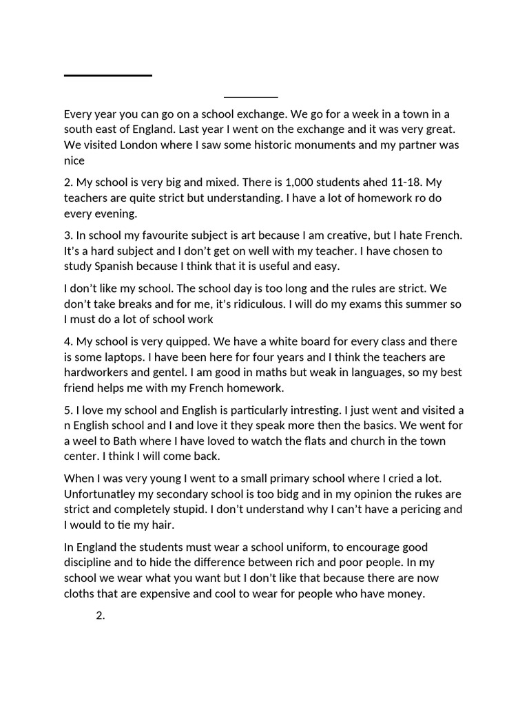 Student Exchange Experience in England | PDF
