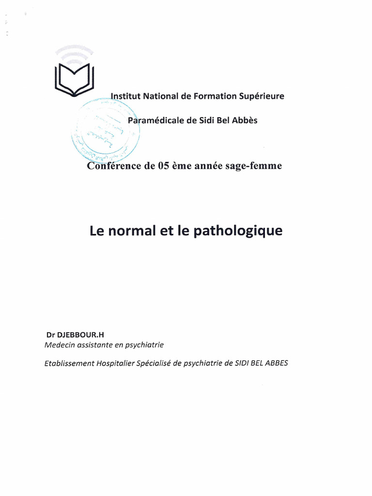 Le Normal Et Le Pathologique | PDF