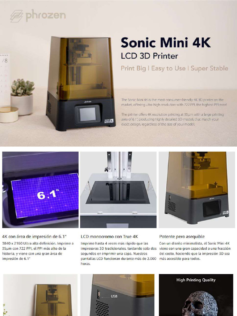 Phrozen Sonic Mini 4K Monocromatica | PDF