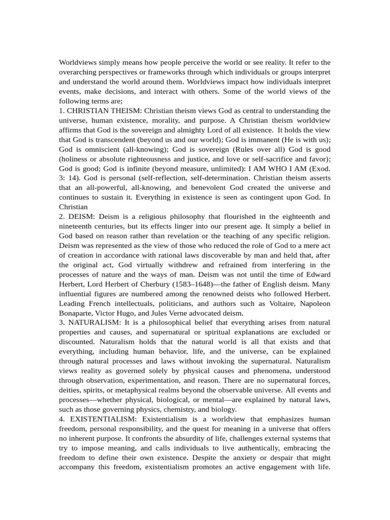 Understanding Different Worldviews | PDF | Positivism | Pragmatism