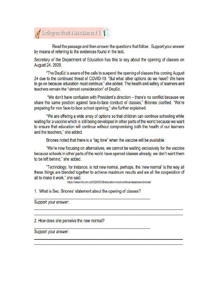 Critical Reading As A Form of Reasoning Thursday Activity | PDF