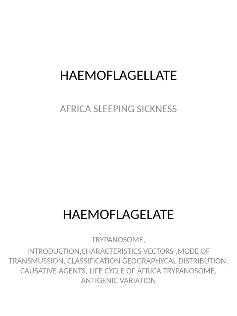 African Sleeping Sickness Overview | PDF | Epidemiology | Parasitology