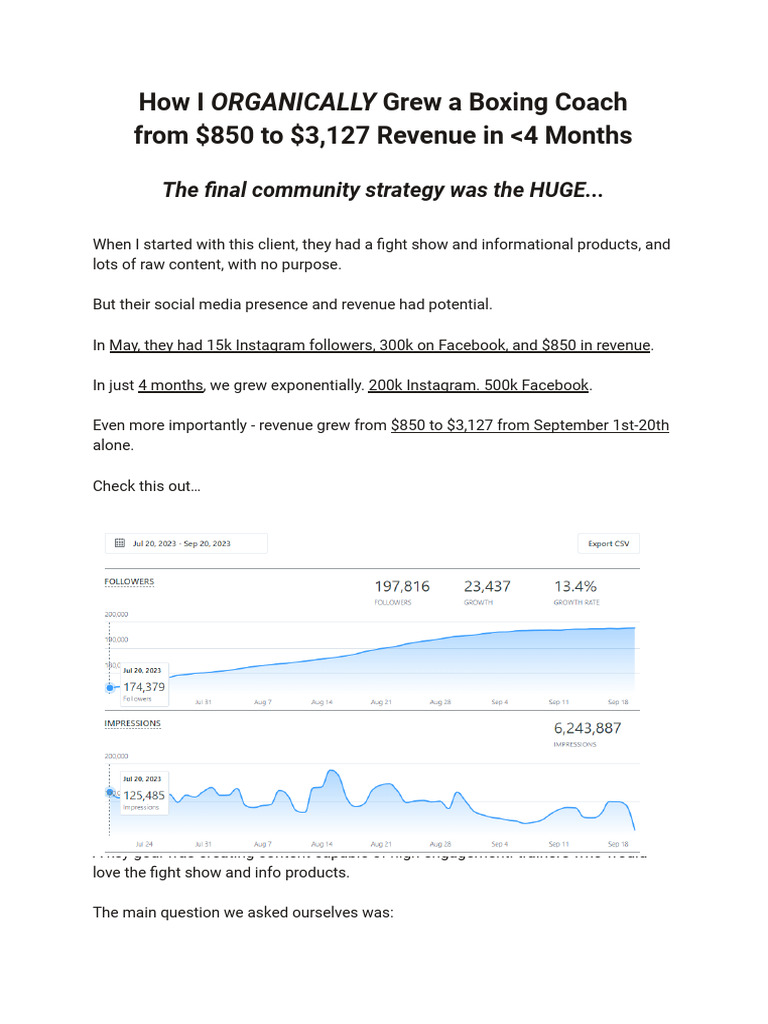 Organic FB&IG Case Study | PDF | Business