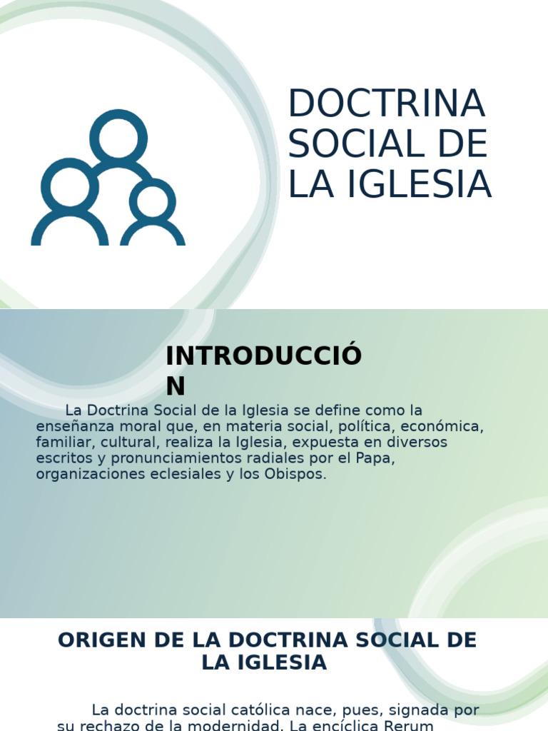 Doctrina Social de la Iglesia: Principios y Alcances | PDF