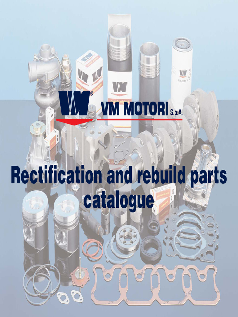 VM Motori Parts Catalogue Overview | PDF | Piston | Cylinder (Engine)