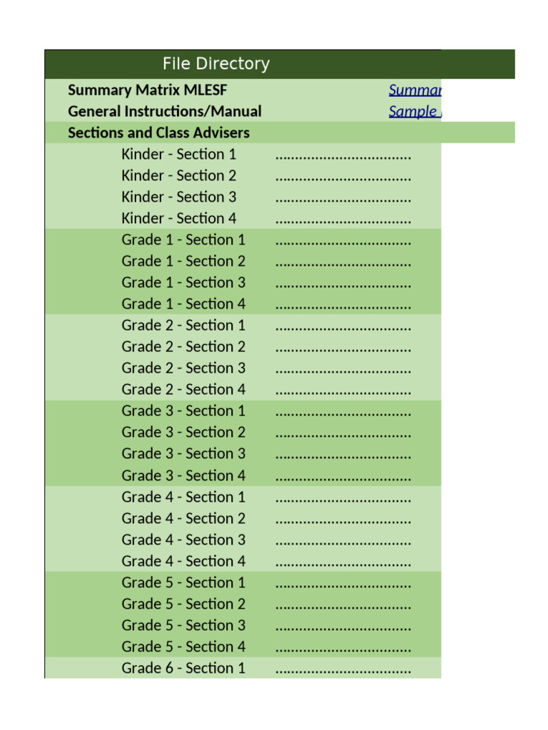 Mlesf summary matrix form elementary v3 1 pdf personal computing