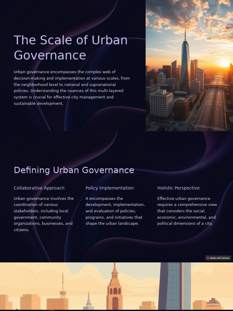 The Scale of Urban Governance PDF Governance Policy