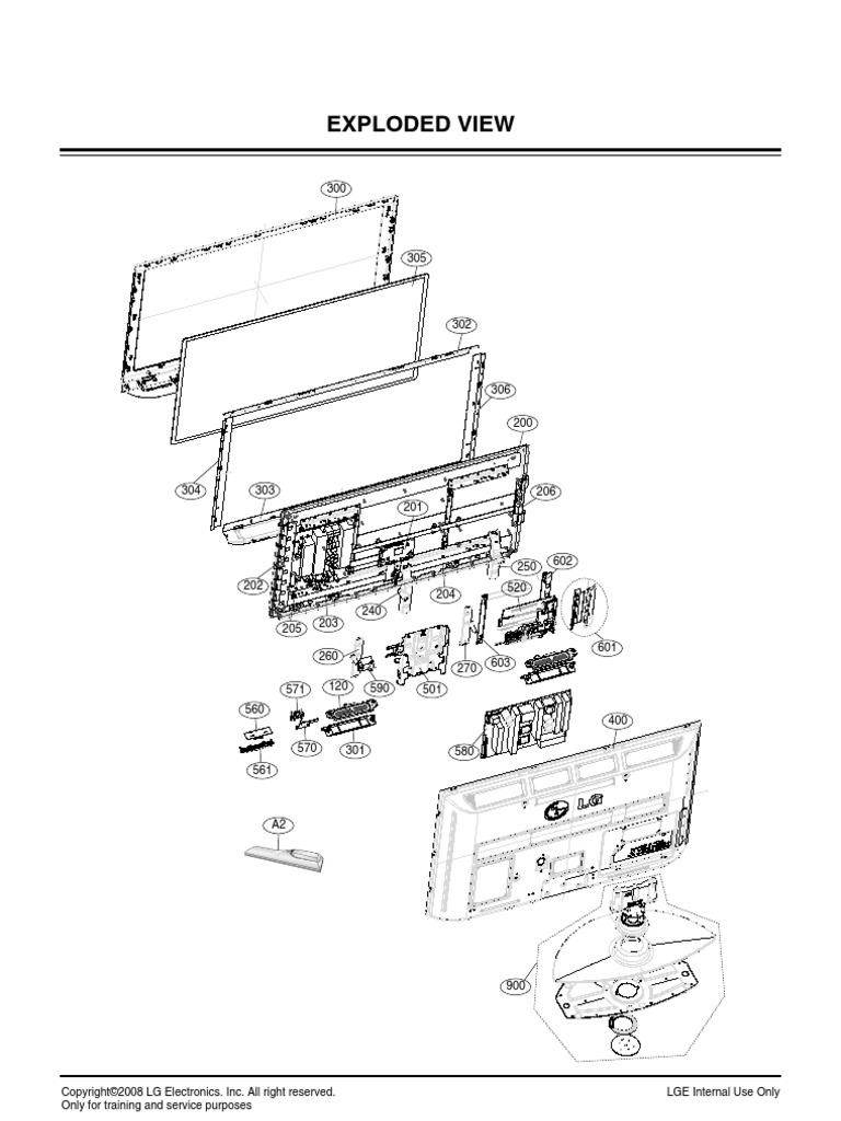 LG 42PG20 Plasma TV Exploded View PDF