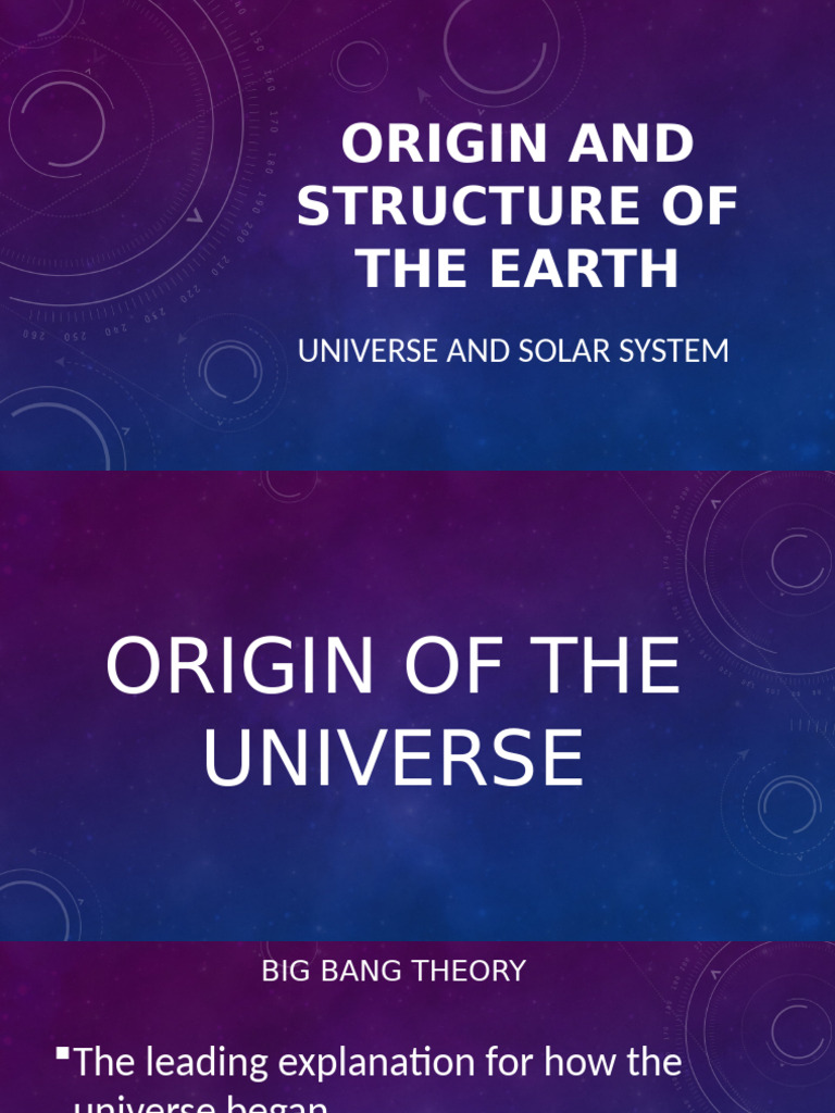 Origin and Structure of Earth and Solar System | PDF | Formation And ...