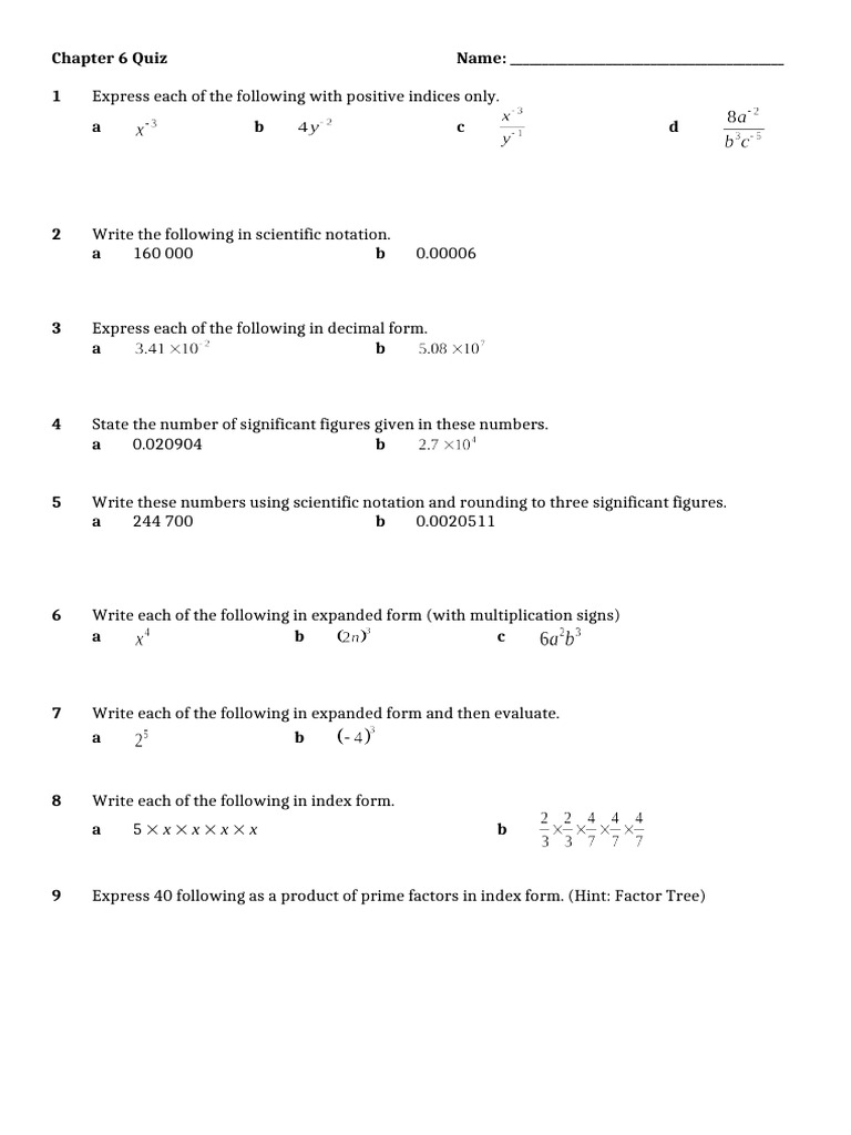 Chapter 6 Quiz | PDF