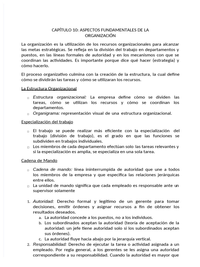 PDF Resumen Daft Capitulo 10 13 | PDF | Salario | Business