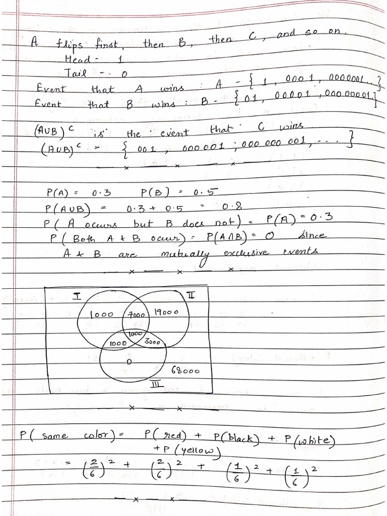 Probability Practice Set Solutions | PDF