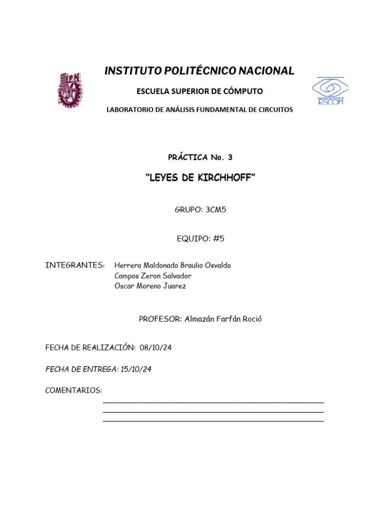 Practica 3A | PDF | Red eléctrica | voltaje