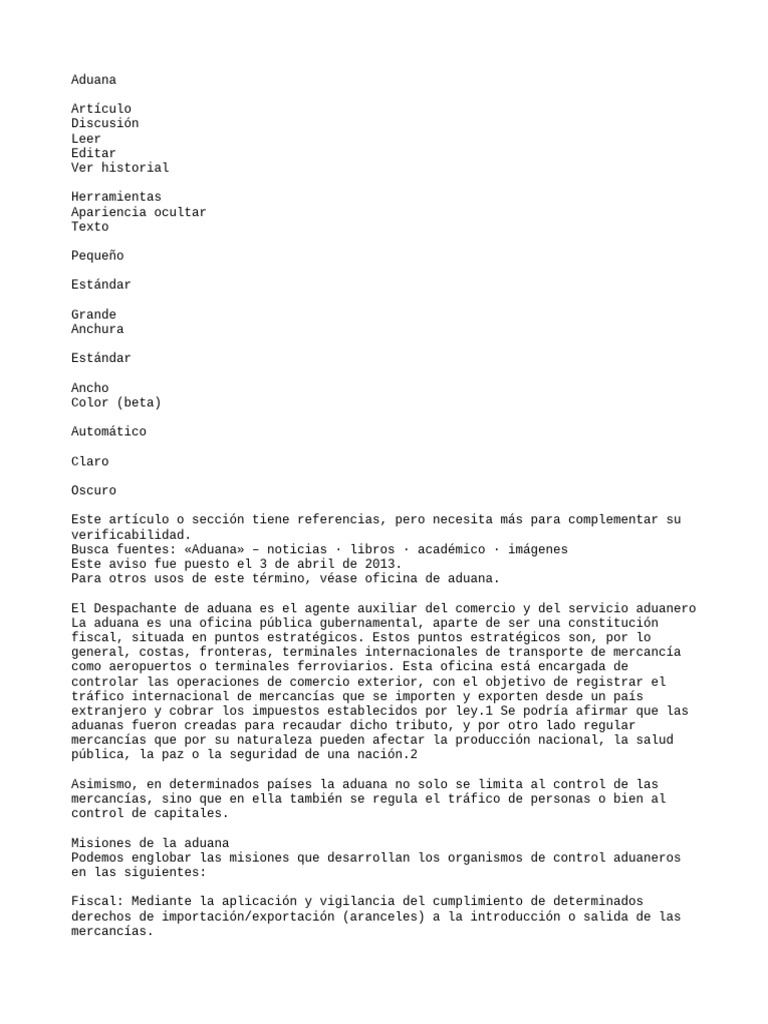 Aduana Pdf Aduana Comercio