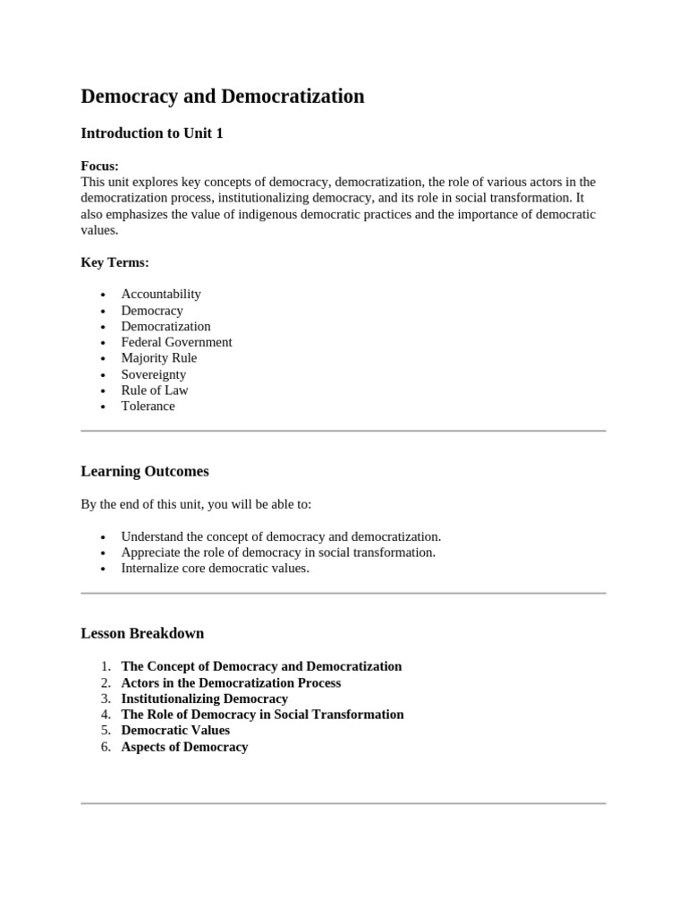 Democracy and Democratization | PDF | Democracy | Political Ideologies