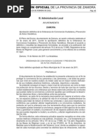 Ordenanza de Convivencia Ciudadana y Prevención%0Ade Actos Vandálicos REPRESIVA