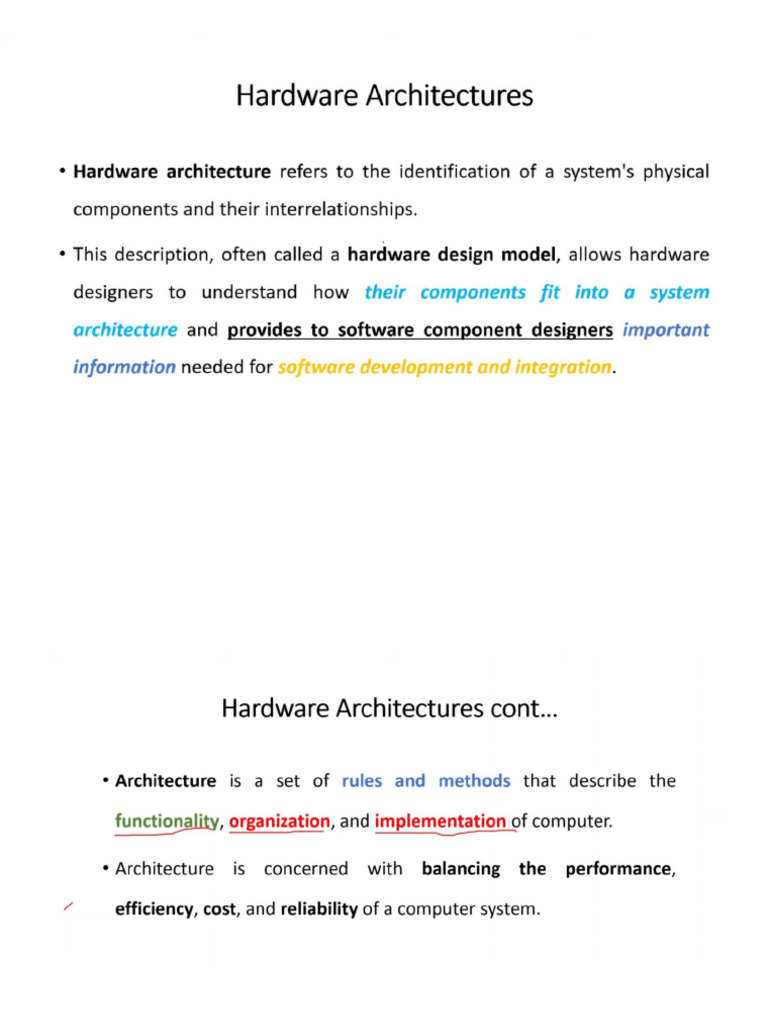 Hardware Architecture Lec4 PDF