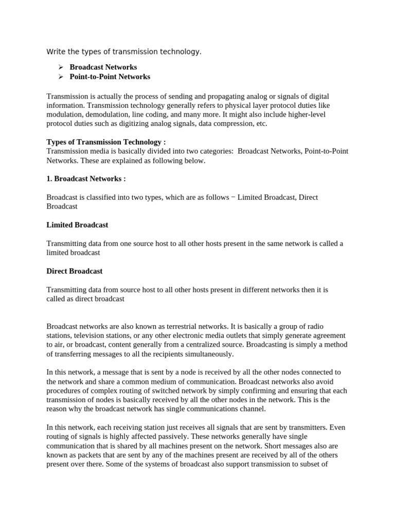 Computer Net Q&A (2,5,10) | PDF | Computer Network | Broadcasting