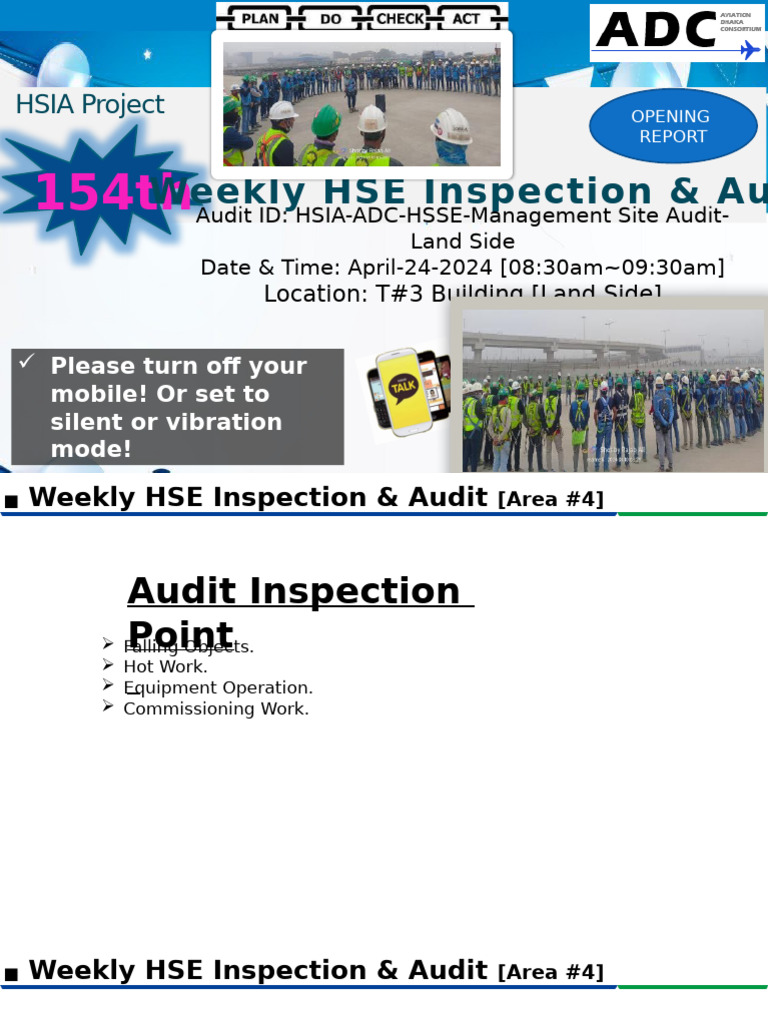 (Closed) 154th HSIA - HSE Inspection & Audit-Rev.0 (Landside) | PDF