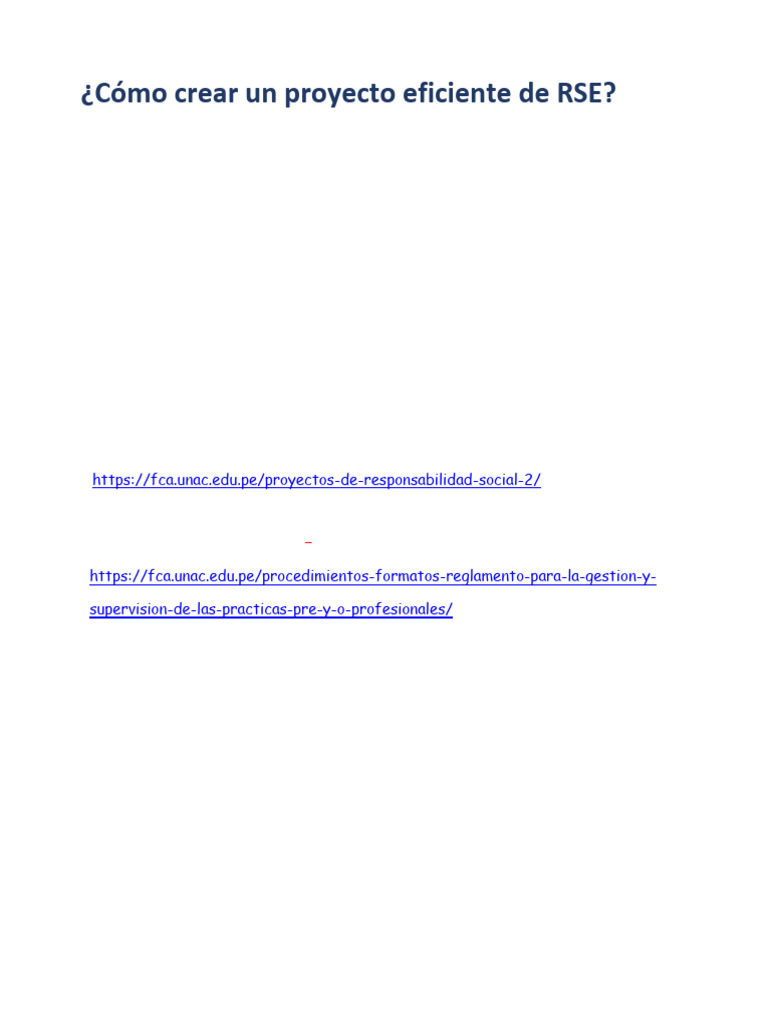 Guía para Proyectos de RSE Efectivos | PDF | Maestros | Evaluación