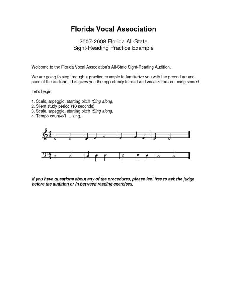 All State SR Exam 2010 | PDF | Pitch (Music) | Music Performance