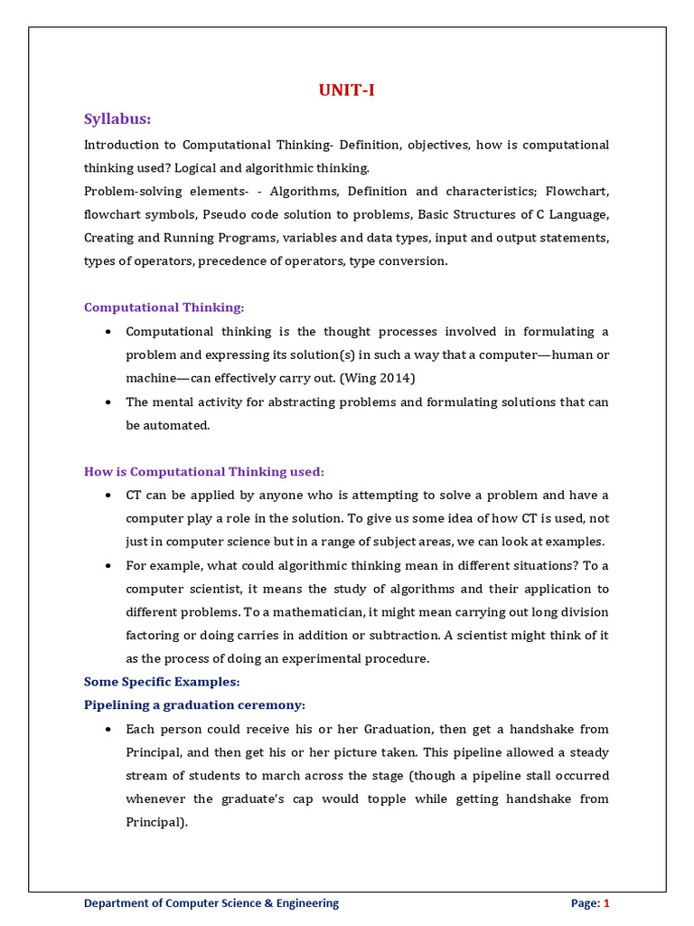 Understanding Computational Thinking | PDF | Integer (Computer Science ...