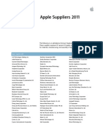 Apple Supplier List 2011