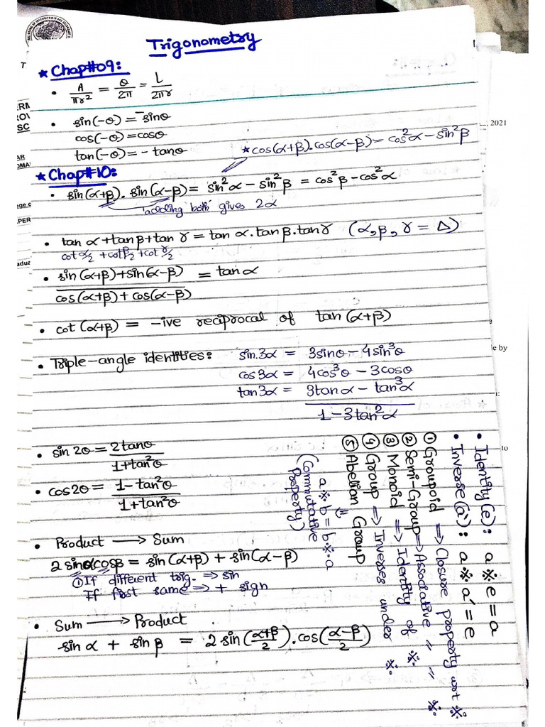 My maths formulas key points fsc pdf