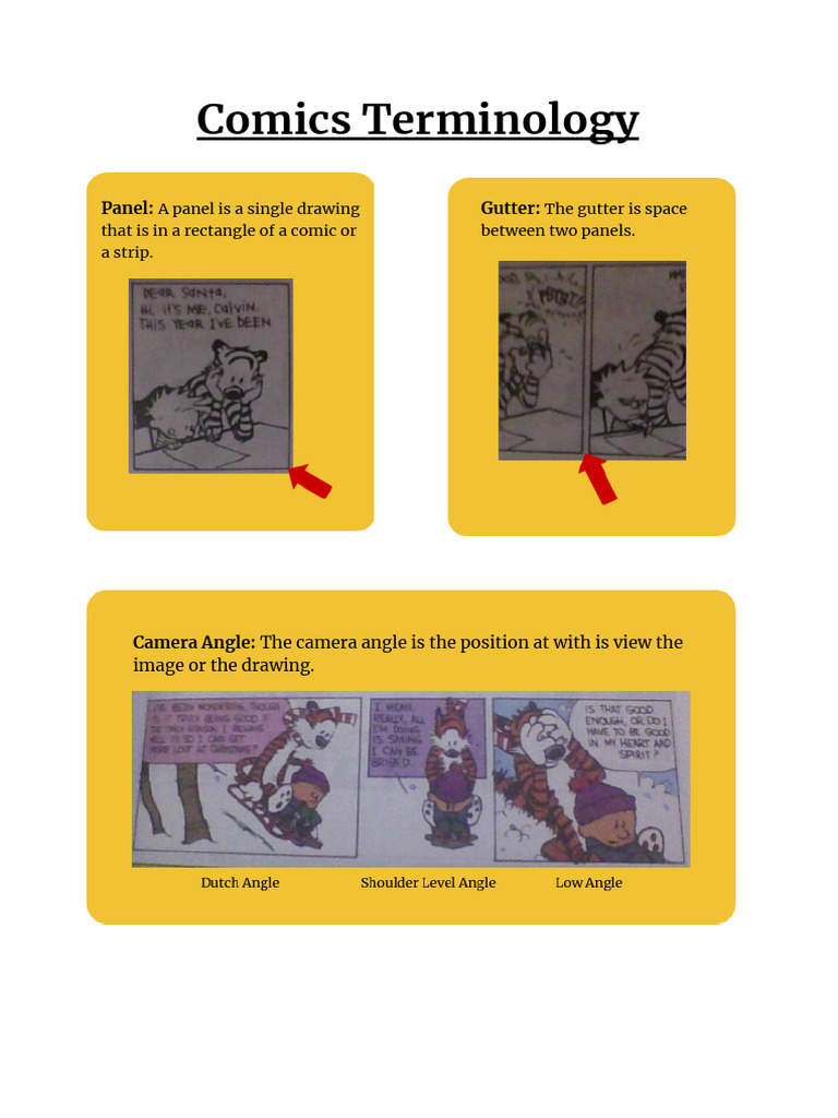 Mauro Espin Ayala - Step 3.2. - Comics Terminology. Definitions | PDF