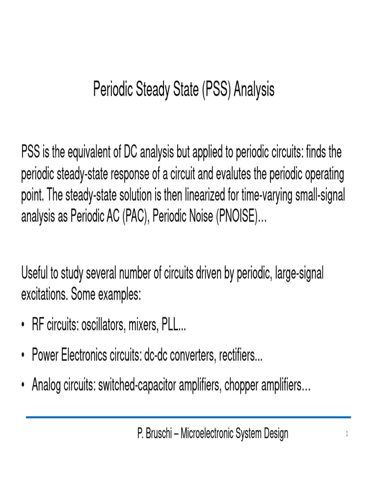 Periodic Steady State Analysis Overview | PDF | Electrical Network ...