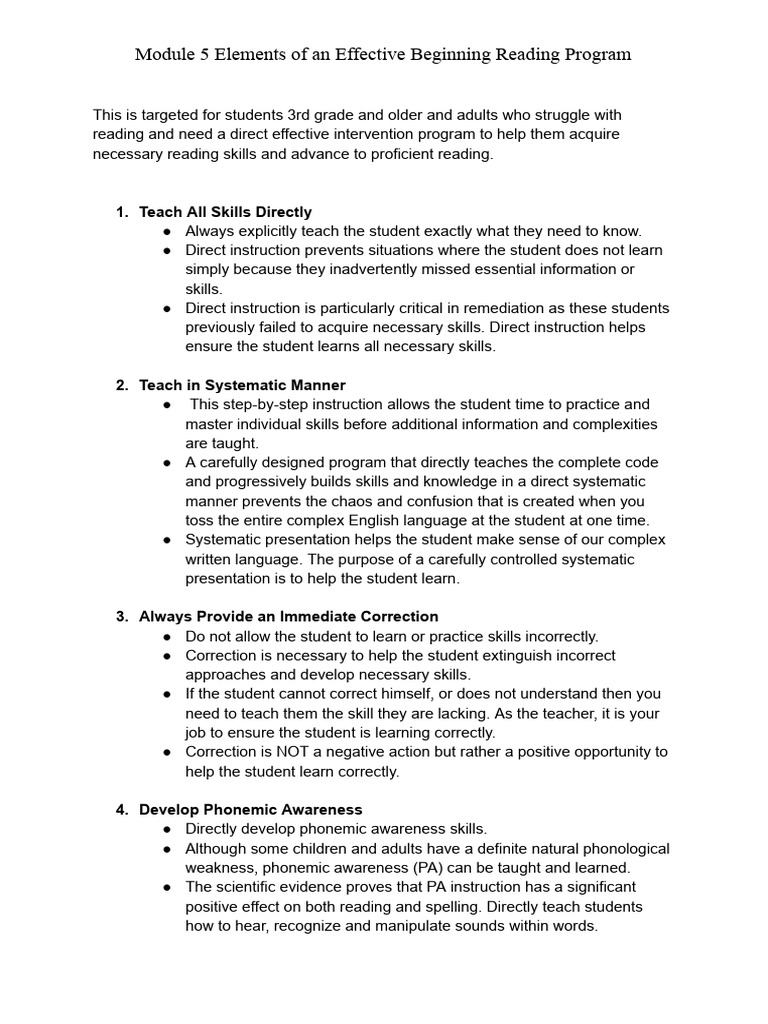 Effective Reading Program Strategies | PDF | Linguistics | Human ...