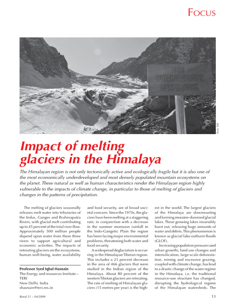 R21 Impact of Melting Glaciers in The Himalaya 0409 | PDF | Himalayas ...