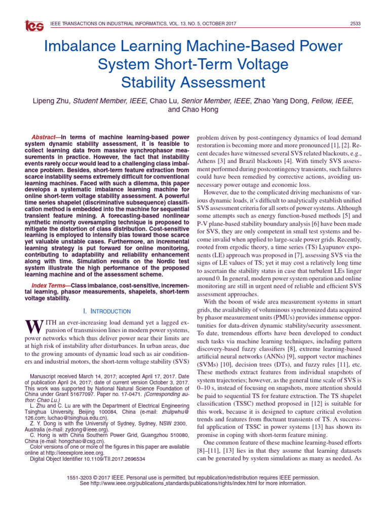 Imbalance_Learning_MachineBased_Power_System_ShortTerm_Voltage
