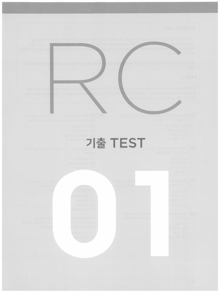 1. ĐỀ ETS 2022 TEST 01 RC | PDF