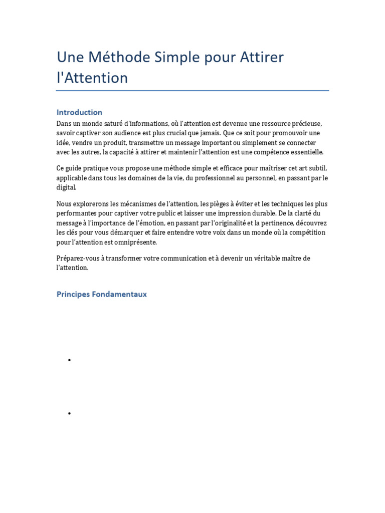 Attirer et Captiver l'Attention | PDF | la communication