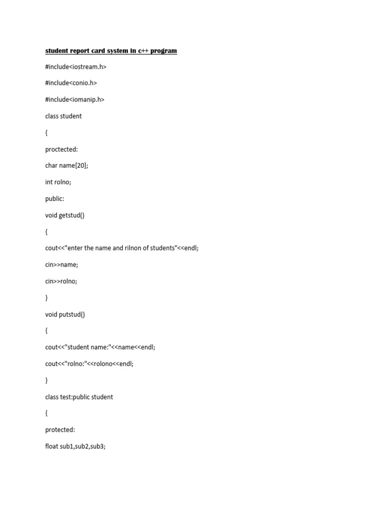 Student Report Card System in C | PDF | Teaching Methods & Materials