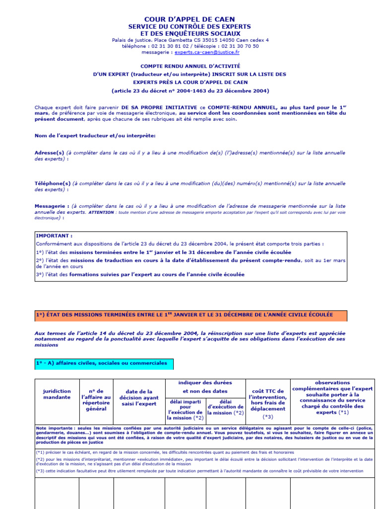 Compte Rendu Annuel Traducteur Expert | PDF | Interprétation de conférence