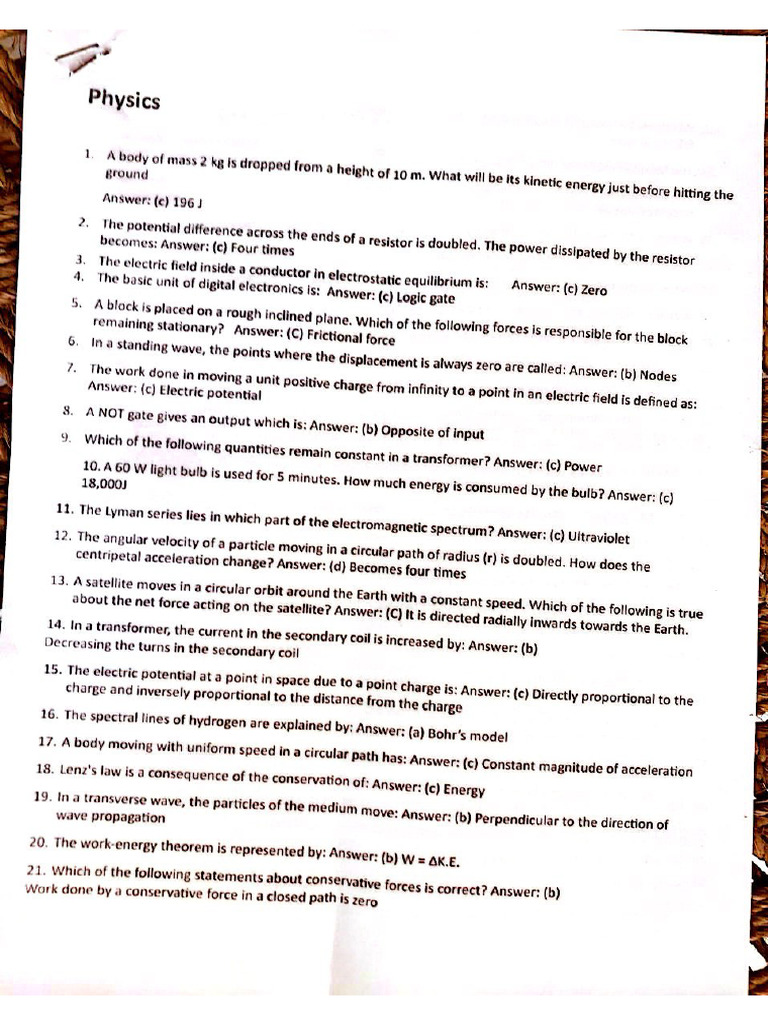 Past Papers Mbbs | PDF