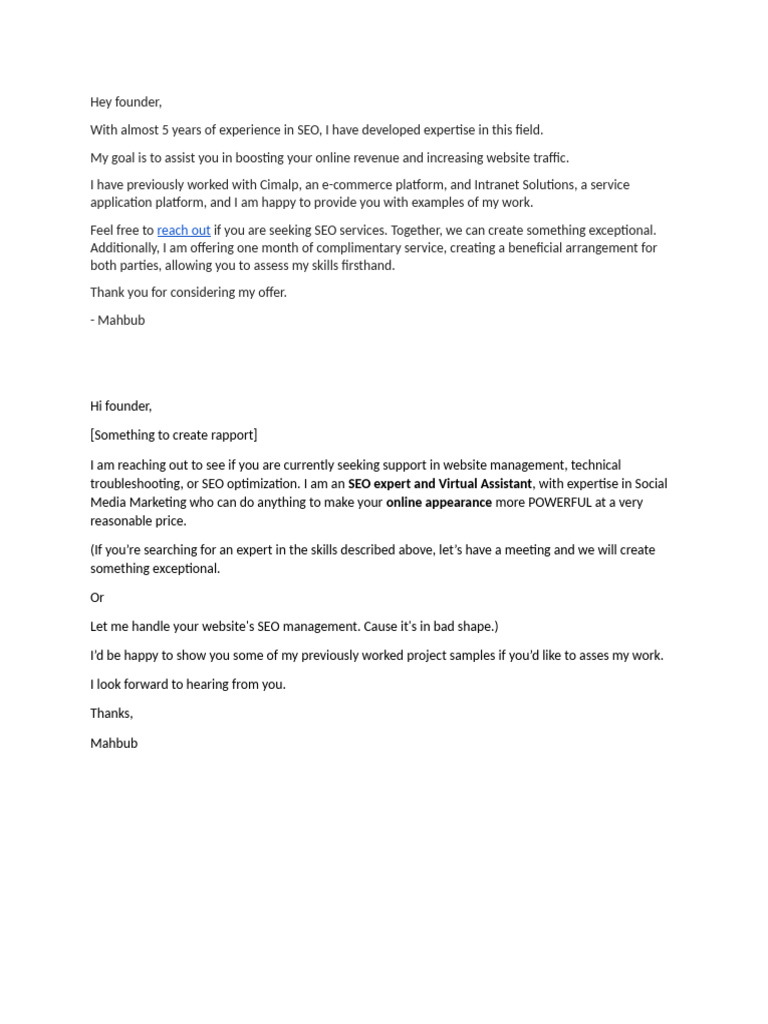 E-Mail Template | PDF