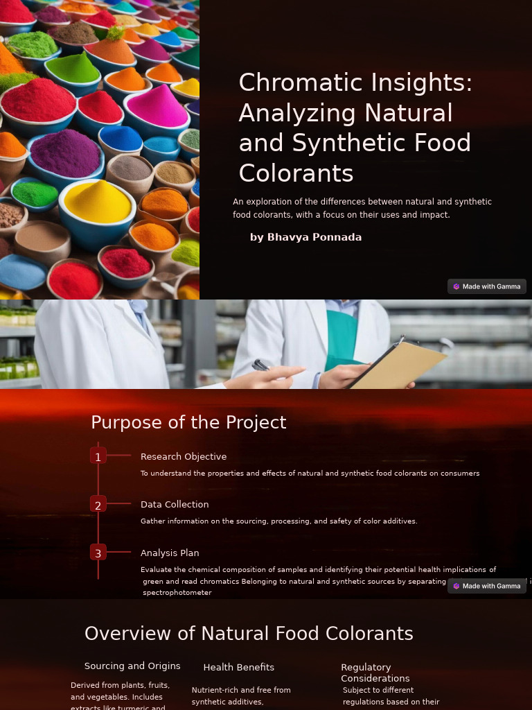 Natural vs Synthetic Food Colorants | PDF | Foods | Color