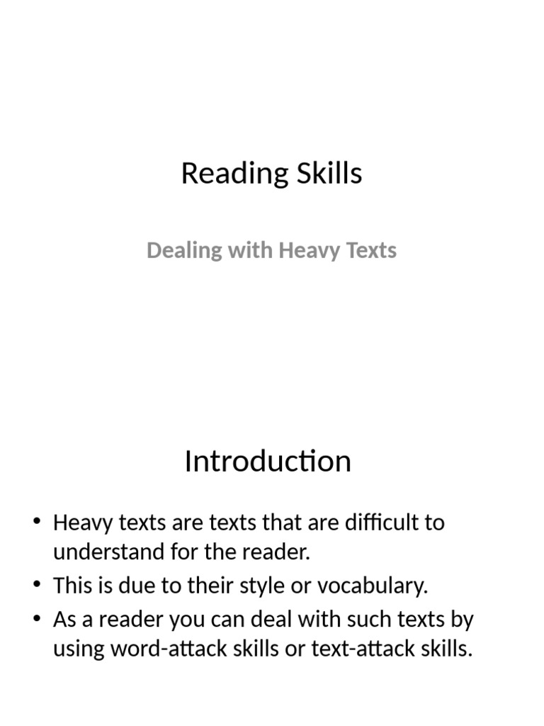 Dealing With Heavy Texts | PDF | Morphology (Linguistics) | Word