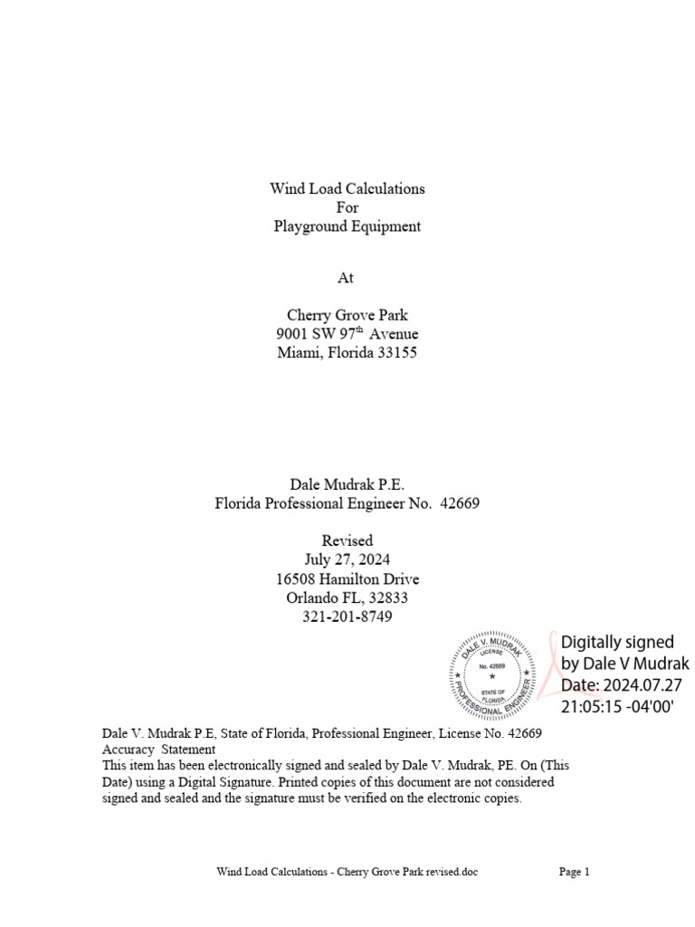 Wind Load Analysis for Playground Design | PDF | Life Cycle Assessment ...