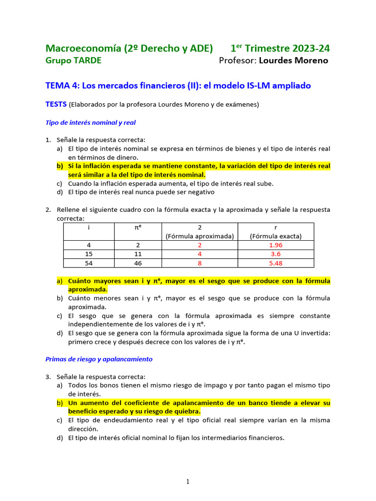 Impacto de la Inflación en Finanzas | PDF | Tasa de interés real | La ...