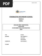 Efal Grade 10 P2 QP 2024 Final | PDF