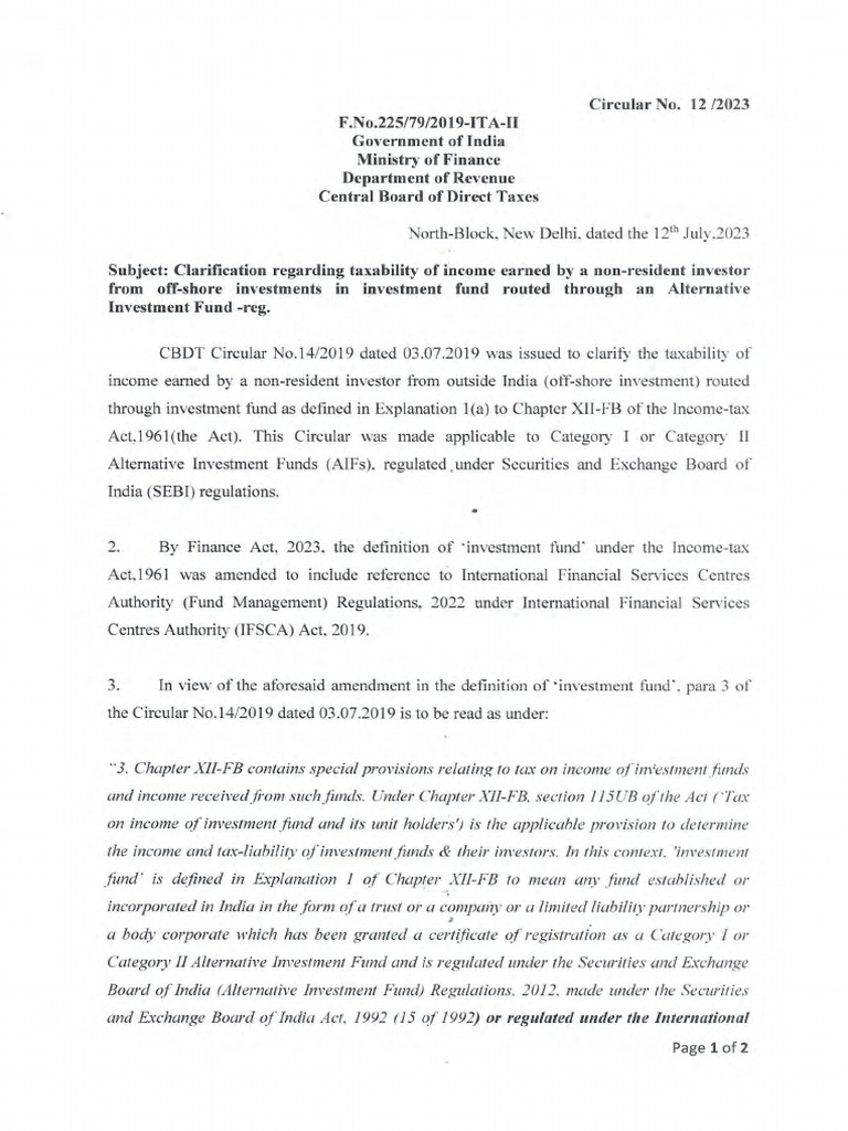 10 Ci 12 - 2023 Taxability of Income Earned by A NR ...