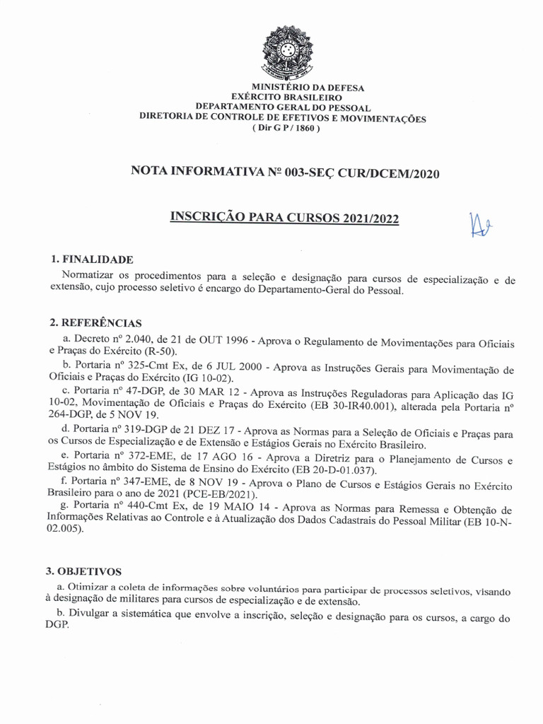 Nota Informativa 003 2020 | PDF