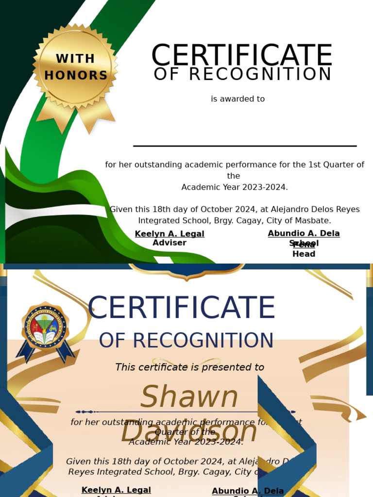 Blue Red Ribbon Minimalist Academic Certificate | PDF