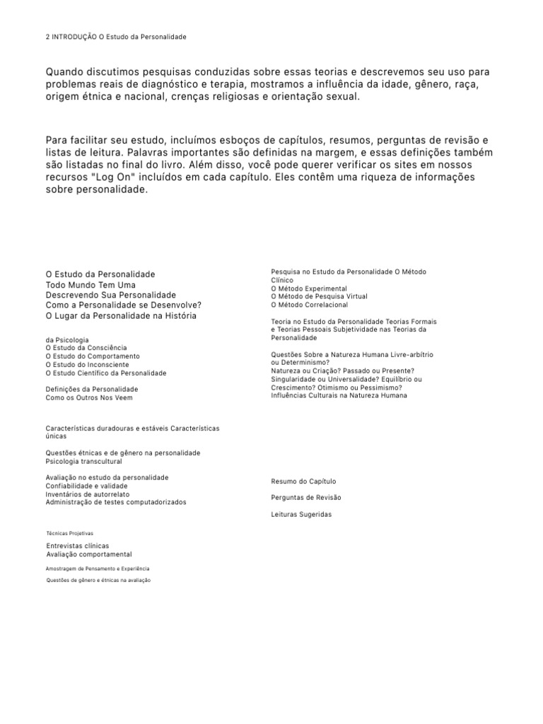 Teorias da Personalidade - Schultz 14 | PDF | Método científico